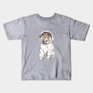 Laika Space Dog Astronaut Puppy Kids T-Shirt